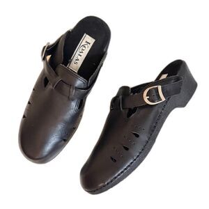 Koalas by Maine Woods Black‎ Leather Mules